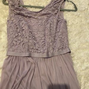 David’s Bridal lilac bridesmaids dress